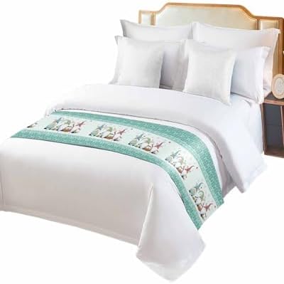 Happy Easter Day Gnomes Bed Runners for Bedroom Hotel,Decorative Bedding Scarf Bunny and Eggs Lattice Bed End Blanket Bedding Runner Scarves for Full Size Beds,83x20in by ZFUNCING