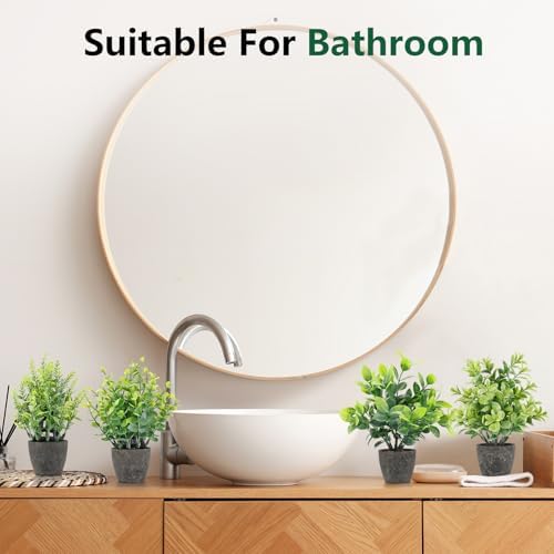 4 Pack Fake Plants Mini Artificial Greenery Potted Plants Bathroom Decor - Image 6