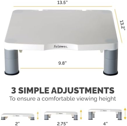 Fellowes Standard Monitor Riser (91712), Platinum/Graphite - Image 4