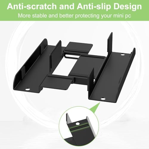 Universal Mini PC Desk Stand for Dell HP Lenovo Adjustable Vertical Desk Stand for Dell OptiPlex MFF 7050 7060 Lenovo ThinkCentre M910Q M700 HP EliteDesk 800 Mini PC Desk Mount Holder - Image 6