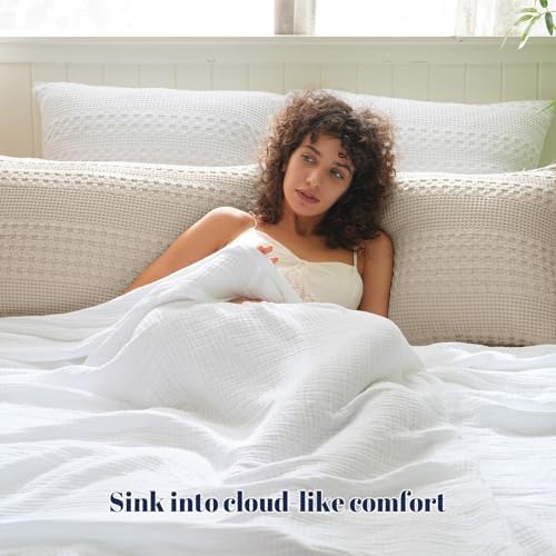 PHF Cotton Waffle Body Pillowcase 20" x 54", Oatmeal, No Insert - Image 2