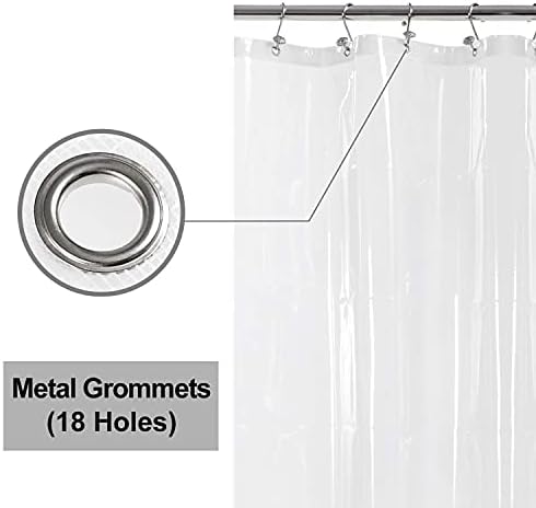 Barossa Design Extra Wide Shower Curtain Liner 108" x 72", Clear - Image 4