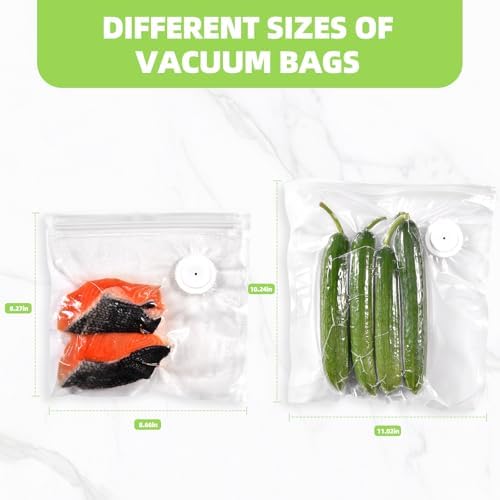 VENMATE Reusable Vacuum Sealer Bags, 15 Pack BPA-Free 8×8 Inch, Heavy-Duty Commercial Grade, Leak-Proof, Freezer Microwave Sous Vide Safe - Image 3