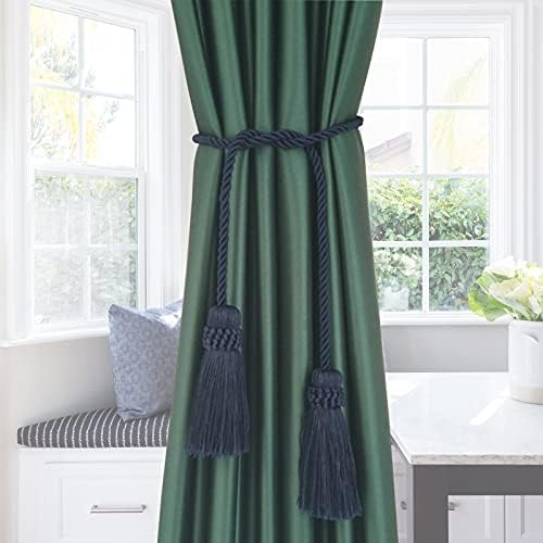 Curtain Tiebacks Handmade Curtain Holdbacks Rope with Tassel - Image 5