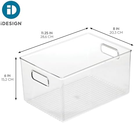 iDesign Pantry Organizer Bins with Handles, Set of 2, Clear - Image 4