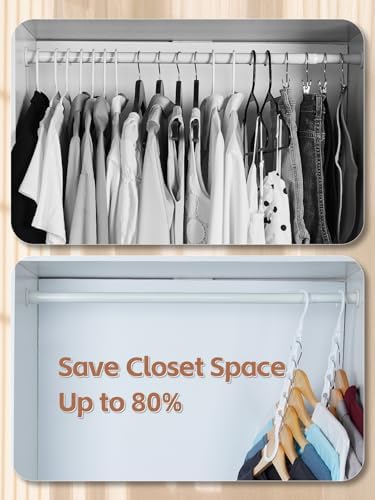 HOUSE DAY Space Saving Hangers 8 Pack, Closet Organizers and Storage - Image 3