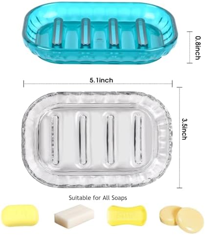 2 Pack Soap Dish Holder for Bar Soap, Bathroom Soap Dishes Bar Soap Holder - Image 3
