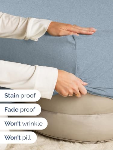 CGK Extra Deep Full Single Fitted Sheet Only - Heathered Blue - Image 4