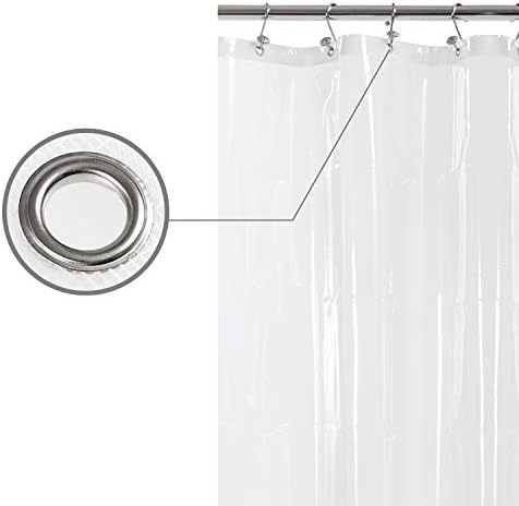 Barossa Design Small Shower Curtain or Liner for Shower Stall, Clear, 36x72 - Image 5