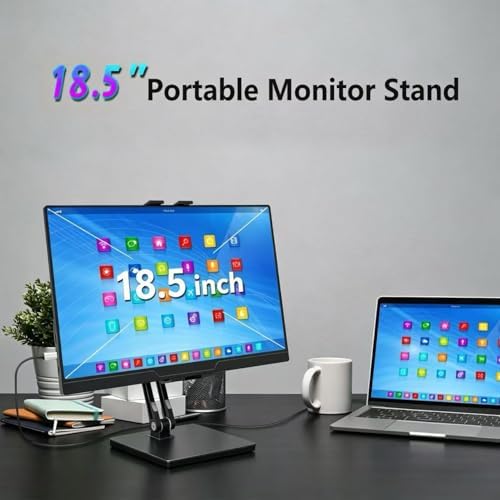 Bimo 360° Rotatable Aluminum Tablet Stand, Foldable Multi-Angle Desk Holder for 4.7-18.5 Inch iPad, Portable Monitor, Kindle, Switch, for Home Office Desk Work & Entertainment. - Image 3