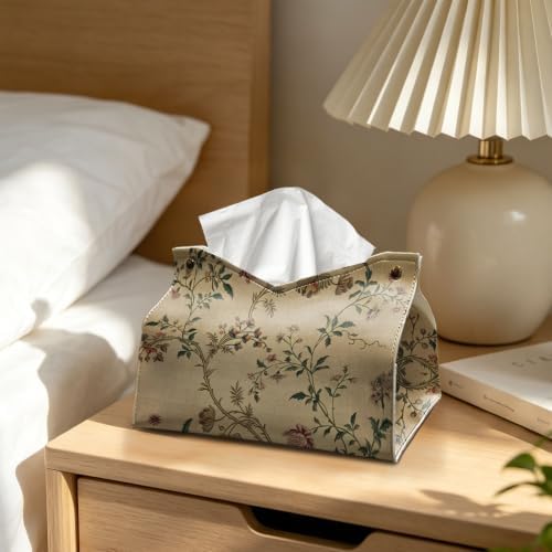 UTELKA Vintage Flroal Tissue Box Cover Rectangle, Tapestry Holder 9.8x6x7 - Image 5