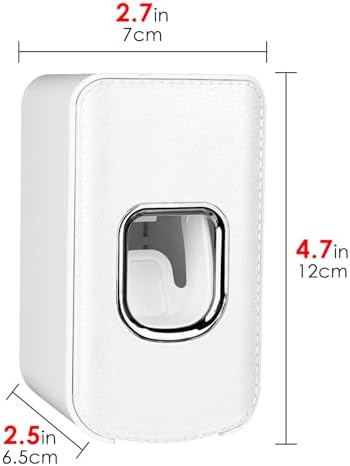 2 Slot Toothbrush Holder and Toothpaste Dispenser Wall Mounted, Automatic Toothpaste Squeezer, 2 in 1 Tooth Brush Toothpaste Organizer for Shower (White 2Pack) - Image 4