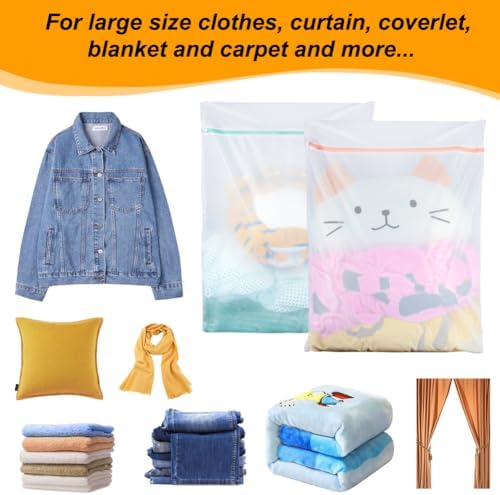 Tenn Well 2Pk 31x23" Delicates Bag Fine Mesh Oversize for Washing - Image 6