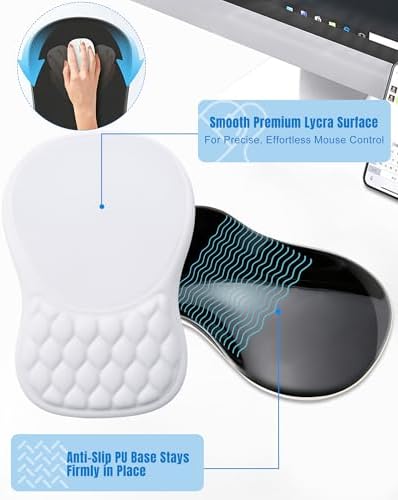 Ergonomic Mouse Pad with Sloped Memory Foam Wrist Rest - Image 5