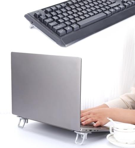 Keyboard Riser, Computer Keyboard Stand with Dual Tilt Angle Adjustment, Keyboards Riser for Desk, Keyboards Lift for Desk, Laptop Computer Stand, Laptop Feet Legs - Image 6