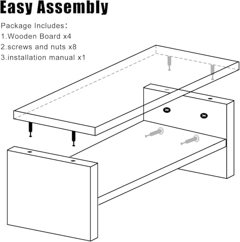 2 Tiers Monitor Stand 16.7” Computer Monitor Riser White, Wooden Monitor Riser for PC Screen/Printer Desktop Organization - Image 6