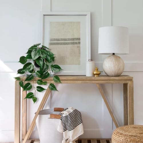 2 Pack Artifitial Hanging Plants 18" Fake Devil's Ivy Pothos Plants - Image 7