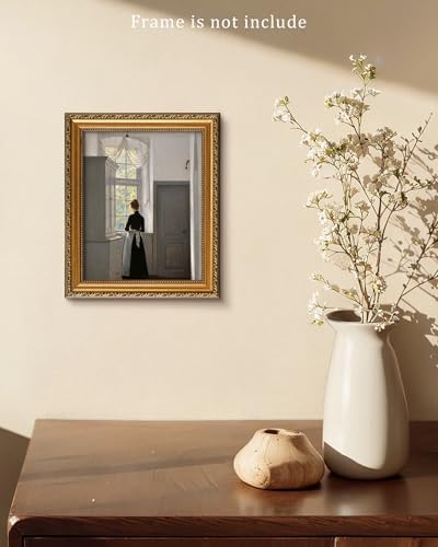 Vodefoad The Dream Window Wall Art Vintage Woman Portrait Painting Print Moody Art Print Decor Victorian Farmhouse Style Wall Decor for Gallery Nursery Bedroom Bathroom Office - 8x10Inch Unframe - Image 5