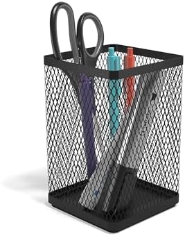 TRU RED Stackable Wire Mesh Jumbo Pencil Holder, Matte Black, 3-Pk - Image 4