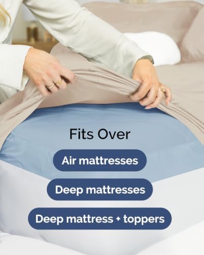 CGK Linens 2 Pack Extra Deep Full Fitted Sheets - Wheat - Image 7