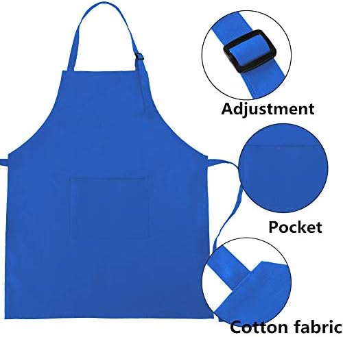 Kids Apron and Chef Hat Set, Cotton Child Toddler Aprons with Pocket - Image 4
