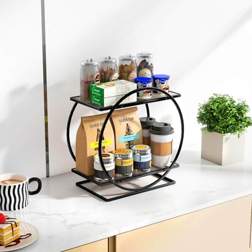 Bathroom Countertop Organizer, Black Perfume Organizer for Dresser - Image 3