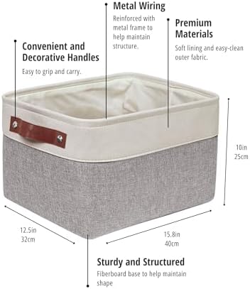 DECOMOMO Storage Bins, Extra Large Fabric Storage Baskets for Shelves 3Pack - Image 5
