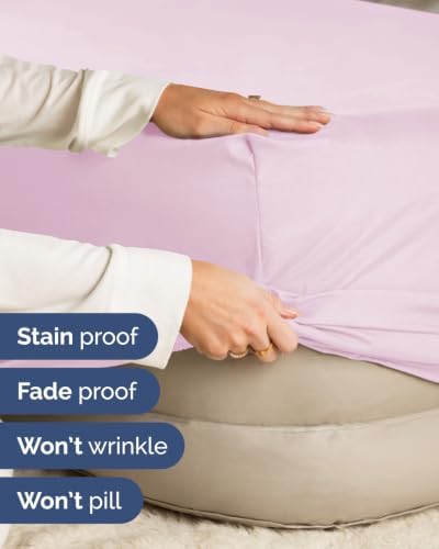 CGK Linens 2 Pack Extra Deep Twin XL Fitted Sheets - Light Pink - Image 5