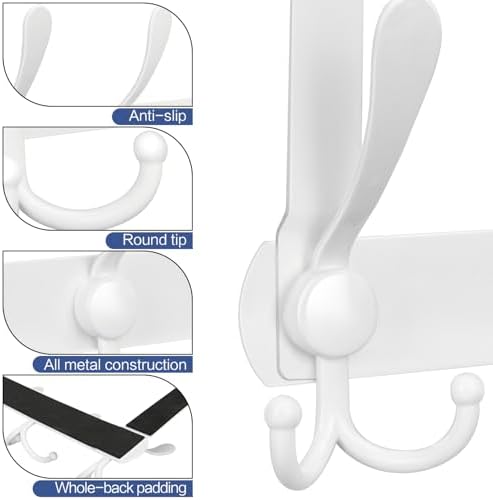 DkOvn 2 Pack Over The Door Hooks, No Assembly Required Door Hanger Hook - Image 4