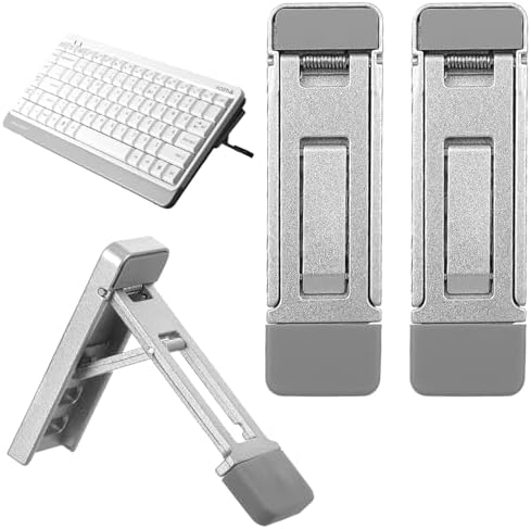 2 Pcs Keyboard Riser Tilt Stand Laptop Feet Riser Adhesive Keyboard Stands Portable Three Tilt Angle Adjustable, Foldable Laptop Risers with Anti-Slip Pads for More Keyboards Cellphone Laptops by Unknown