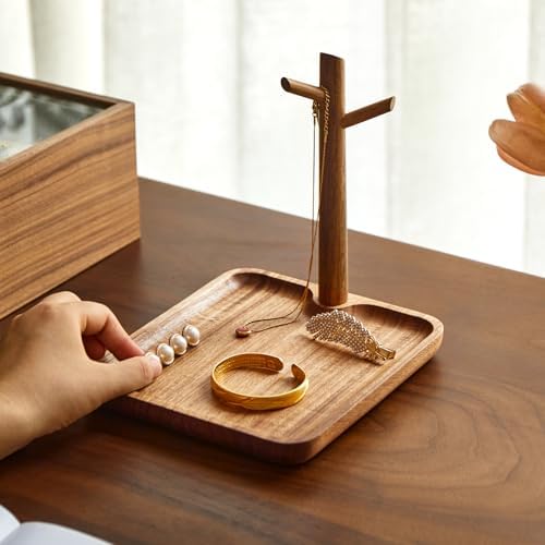 Solid Acacia Wood Key Tray and Bowl, Acacia, Square by THFLSTR