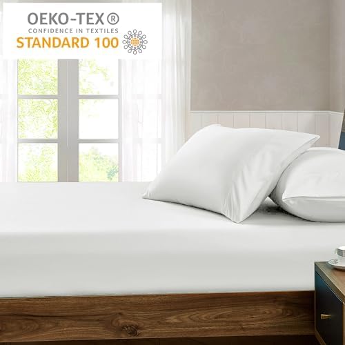 FreshCulture Twin XL Fitted Sheet Only - Hotel Quality Ultra Soft & Breathable Brushed Microfiber Fitted Sheet with 21 Inch Deep Pockets - Fits Twin XL Size Bed (Off White) - Image 6