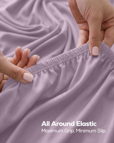 Utopia Bedding King Fitted Sheet - Bottom Sheet - Deep Pocket - Soft Microfiber - Shrinkage and Fade Resistant-Easy Care -1 Fitted Sheet Only (Lavender) - Image 5