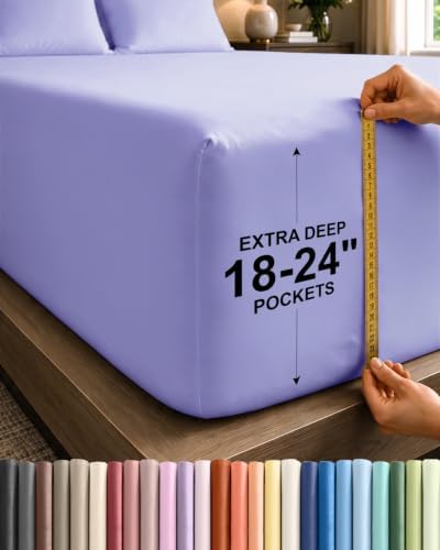 CGK Extra Deep Full Single Fitted Sheet Only - Lavender by CGKUnlimited