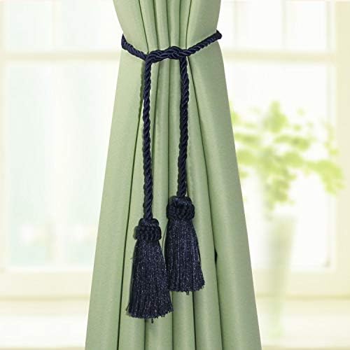 Curtain Tiebacks Handmade Curtain Holdbacks Rope with Tassel - Image 5