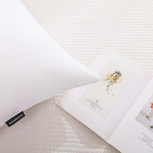 SARAH&EVELYN Gold Goose Down Alternative Bed Pillow-Soft Pillow for Side Sleepers,Set of 2,King Size(20×36IN),Super Soft Fabric Cover,Perfect for Side, Back and Stomach Sleepers - Image 6