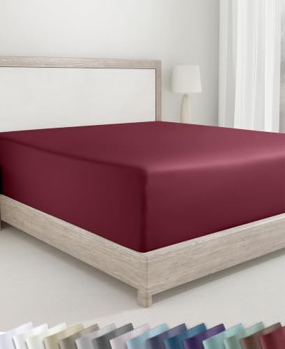 California Design Den Soft 100% Cotton Sateen Queen Size Fitted Sheet by CaliforniaDesignDen