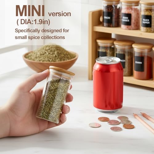 ComSaf Glass Spice Jars 4oz 16 Pack, Small Seasoning Containers with labels - Image 3