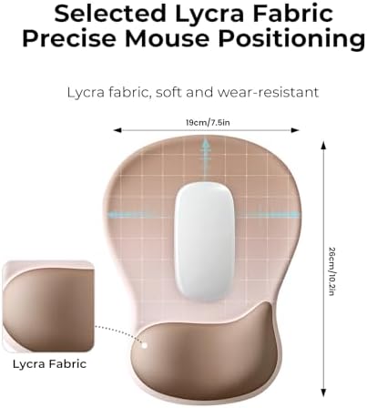 EooCoo Mouse Pad with Gel Wrist Rest, Ergonomic Mousepad Wrist Alignment - Image 5