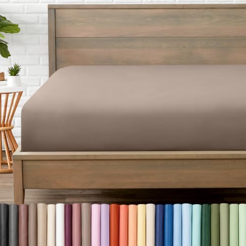 Bare Home King Fitted Sheet - 1800 Ultra-Soft (King, Taupe) by BareHome