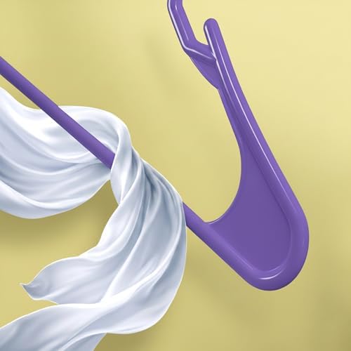 Utopia Home Plastic Hangers 50 Pack – Space Saving Clothes Hanger Purple - Image 6