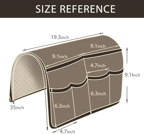 HAOMAIJIA Sofa Armrest Organizer, Remote Control Holder for Recliner Couch - Image 7
