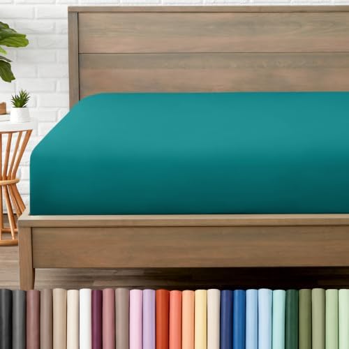 Bare Home King Fitted Sheet - 1800 Ultra-Soft (King, Emerald) by BareHome