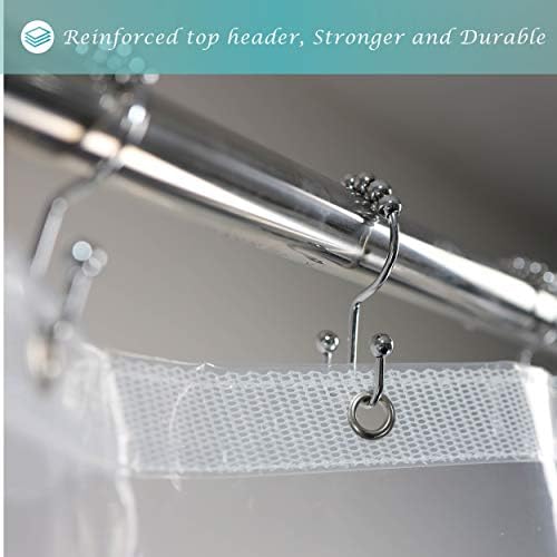 Mrs Awesome RV Stall Shower Curtain Liner with 3 Magnets 47x64 inch, Clear - Image 2