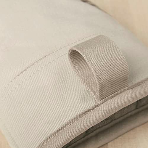 KitchenAid Beacon Two-Tone Non-Slip Mini Oven Mitt Set, Milkshake Tan/Beige, 5.5"x8", 2 Piece - Image 4