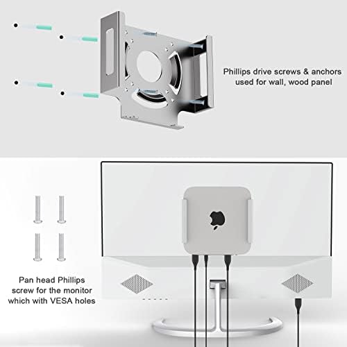 IFCASE Under Desk, Vesa, Wall Mount for Mac mini 2018-2023 M1 M2 (Silver) - Image 6