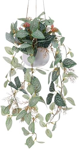Small Artificial Hanging Plant, Fake Trailing Vine Potted Plant by Funzhan