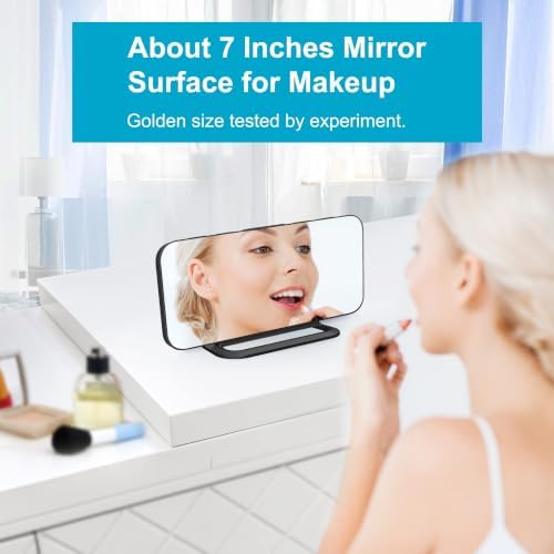 JALL Slim LED Digital Alarm Clock, Mirror Surface for Makeup, with Diming, Large Display, Easy Setting, USB Ports, Modern Decor for Bedroom, Desk, Gift for Women, Sister, College Girl, Black - Image 3