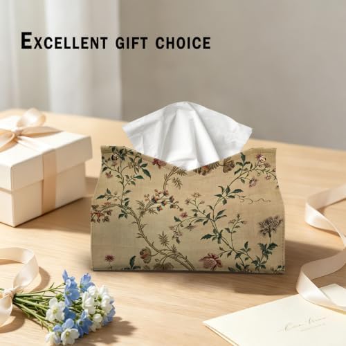 UTELKA Vintage Flroal Tissue Box Cover Rectangle, Tapestry Holder 9.8x6x7 - Image 7