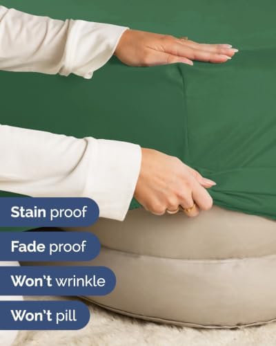 CGK Linens 2 Pack Extra Deep King Fitted Sheets - Emerald Green - Image 5